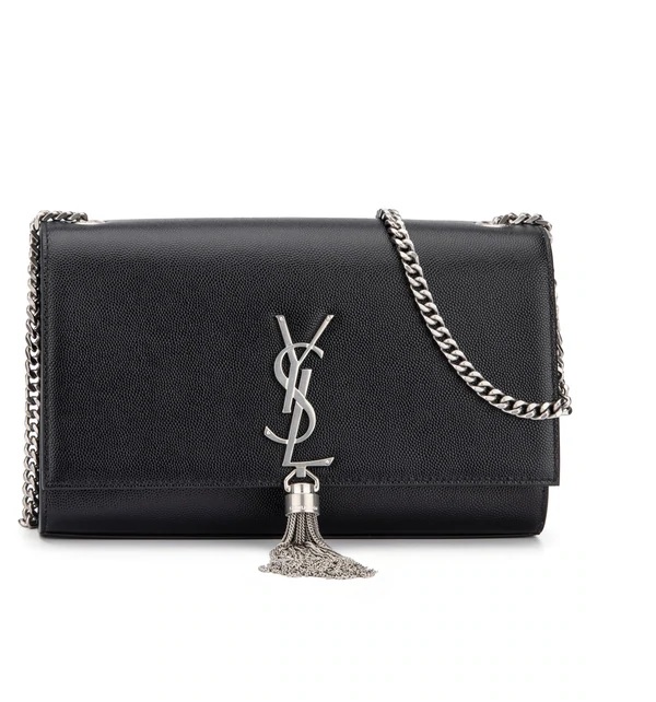 Image of Medium Kate Silver Tassel Bag