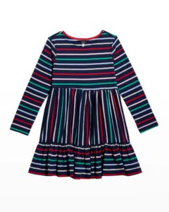 Striped Flounce Dress, Size 2-6