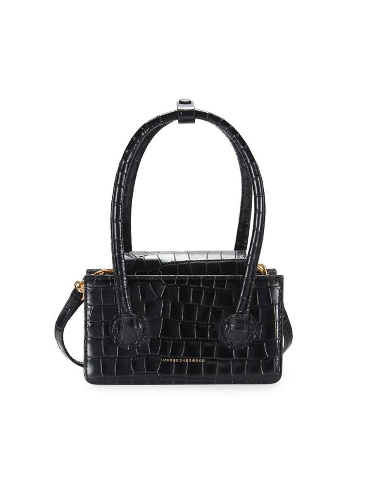 Image of Grandma Croc-Embossed Mini Leather Bag