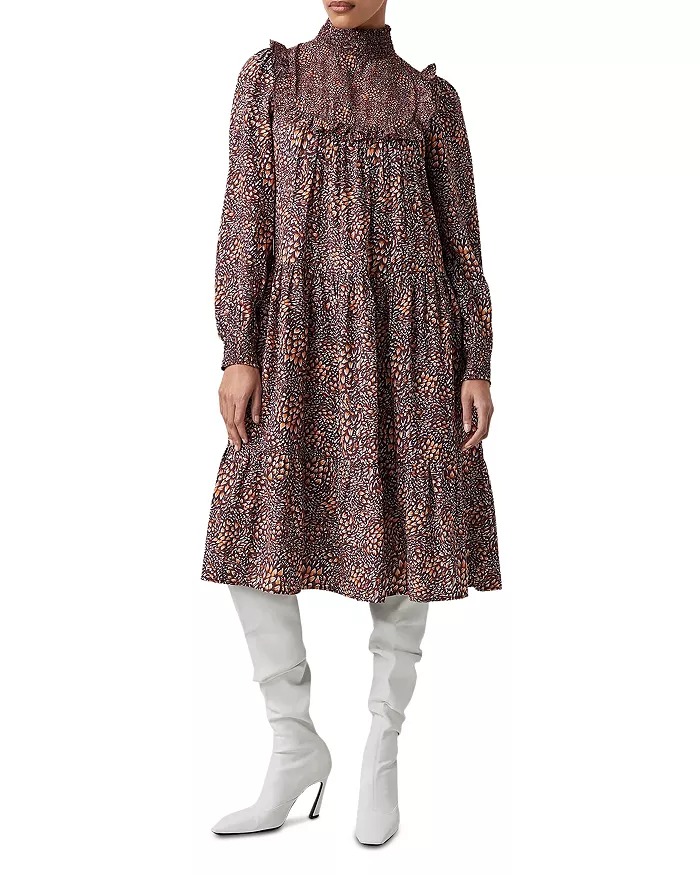 Image of Faith Draped Tiered Midi Dress