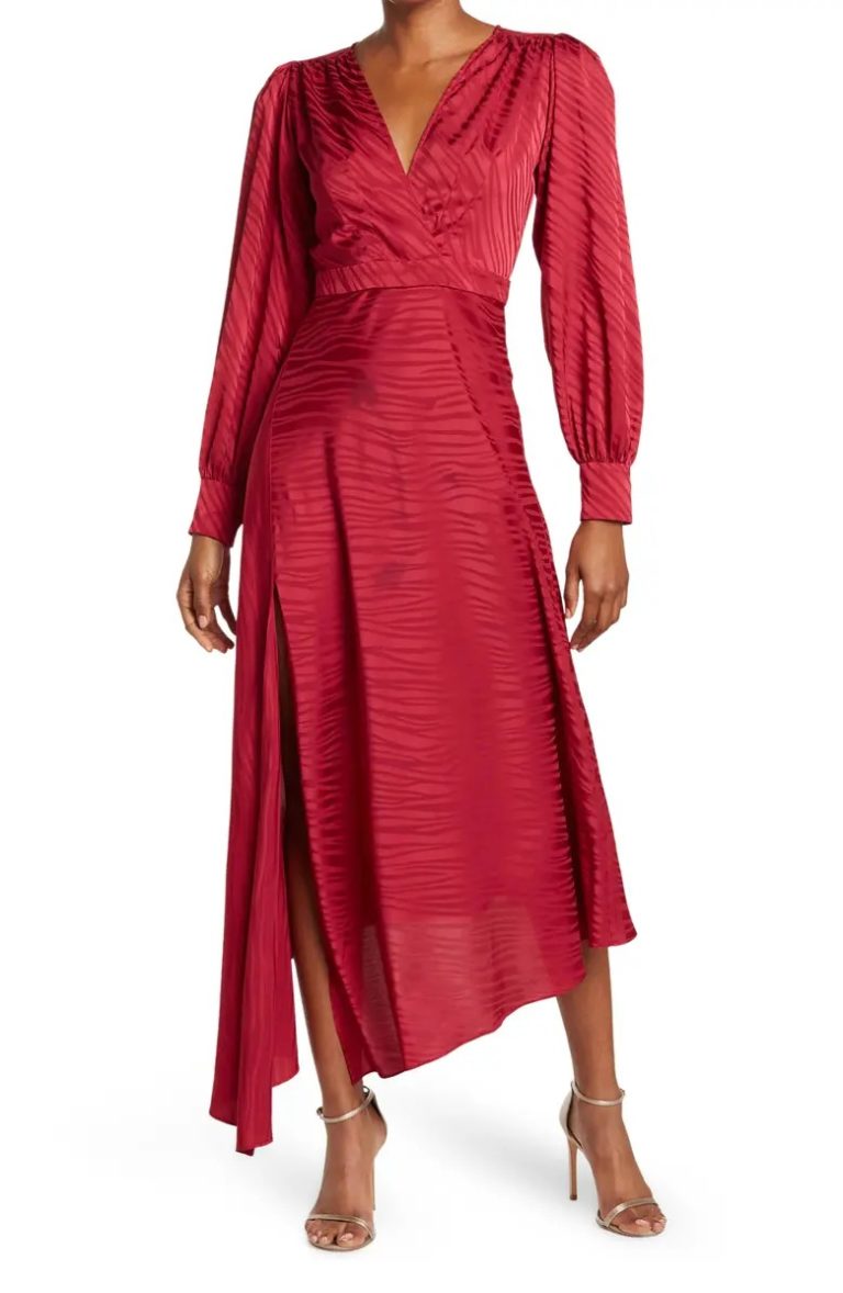 Image of Estelle V-Neck Long Sleeve Dress