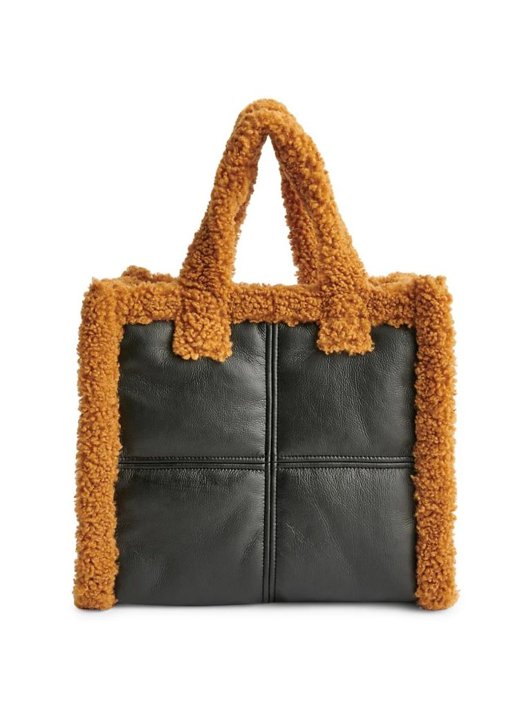 Image of Medium Lolita Faux Shearling-Trimmed Tote