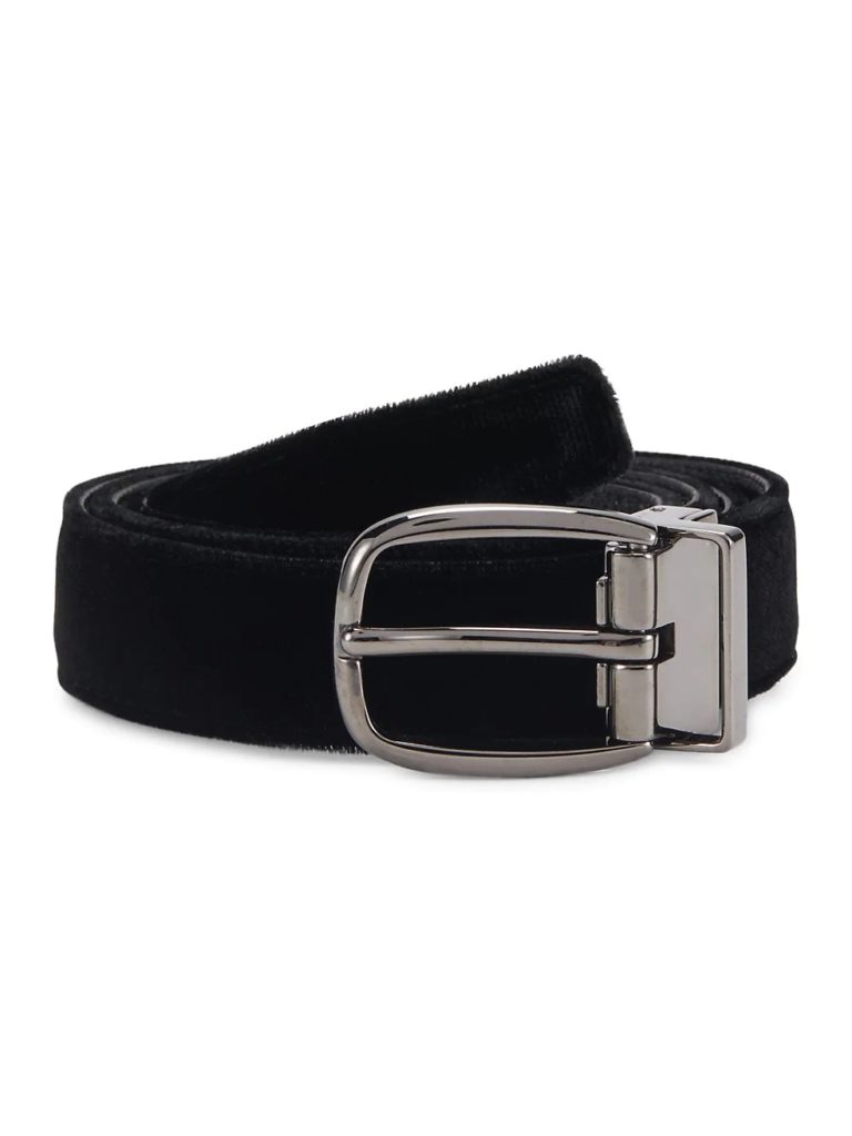 Image of Leather & Velvet Belt