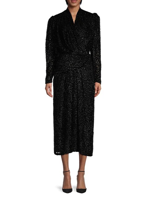 Image of Xonina Shimmer Burnout Midi Dress