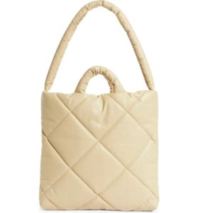 Medium Quilted Oiled Canvas Pillow Bag