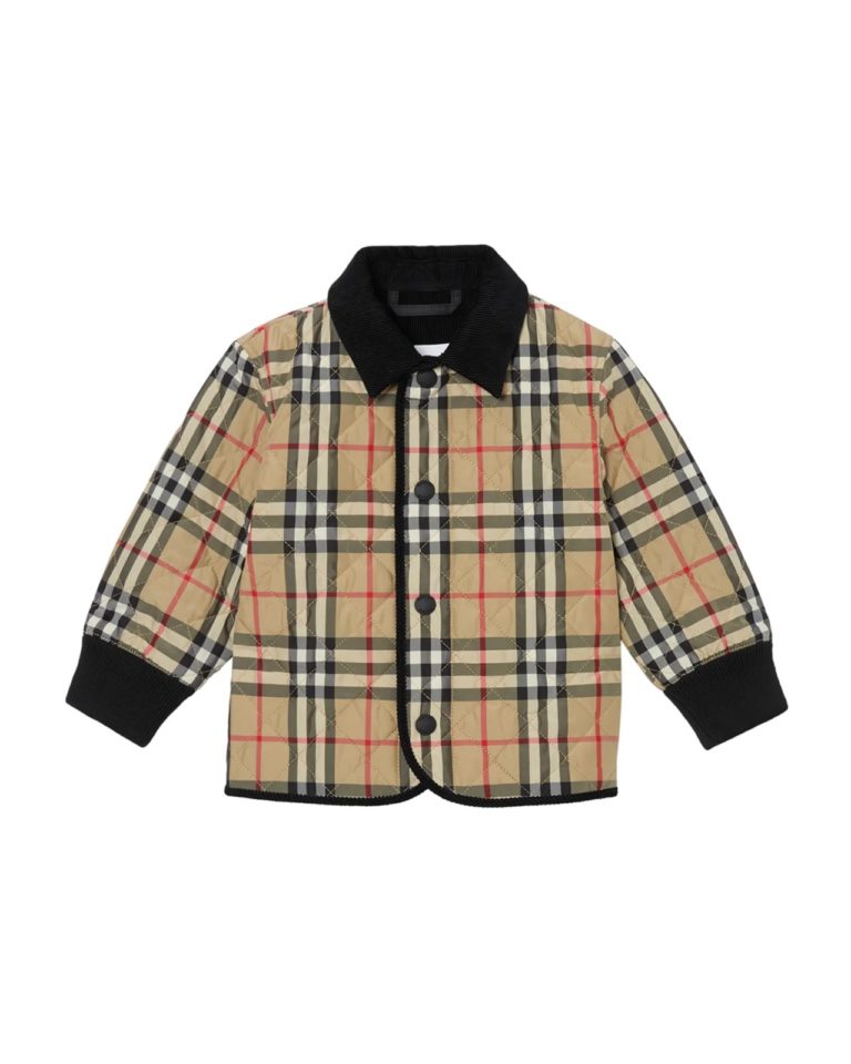 Image of Boy's Culford Check Quilted Jacket, Size 6M-2
