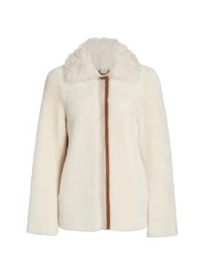 Julia & Stella For The Fur Salon Sherpa Wing Collar Jacket