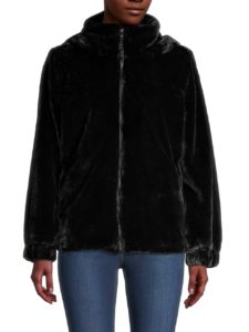 Maddie Hooded Faux Fur Jacket