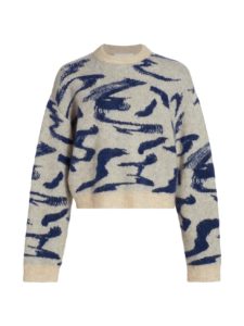 Brushstroke Knit Cropped Sweater
