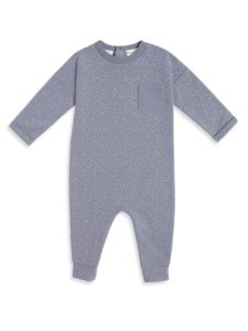 Baby Girl's Miles The Label Let It Snow Speckled Print Coveralls