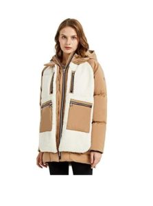 Women’s Fleece Down Coat Thickened Winter Puffer Down Jacketp