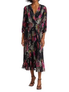 Mixed Floral Midi-Dress +$50 Gift Cardp
