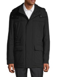 Nylon & Wool Convertible Parka