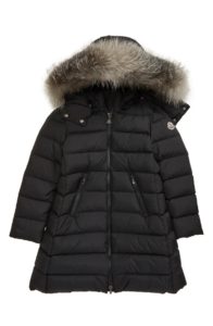 Kids' Abelle Water Resistant Down Puffer Coat with Genuine Fox Fur Trim Size 4p
