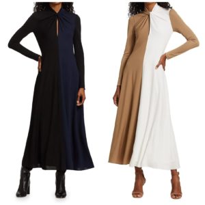 Adelina Split Jersey Midi Dress.