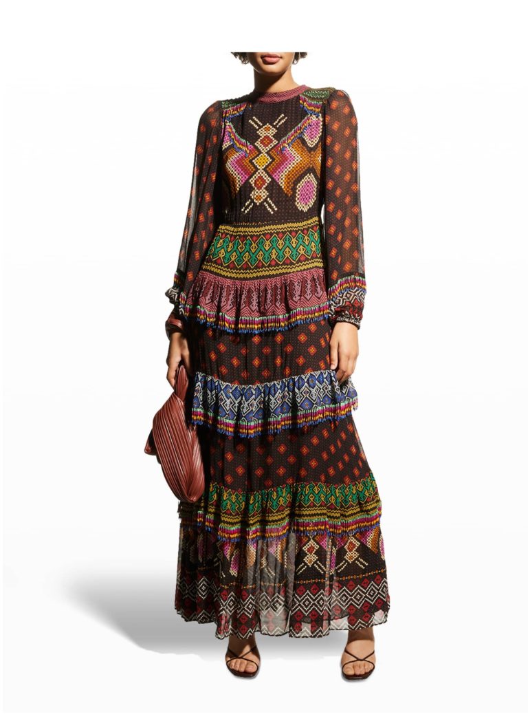 Image of Rauti Multicolor Beaded Maxi Dress