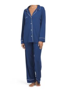 2pc Long Sleeve Notch Pajama Set