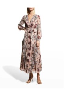 Pleated Georgette Midi Dress size 4,6,10p