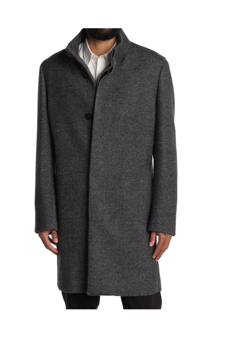 Image of Belvin Wool Blend Twill Coat