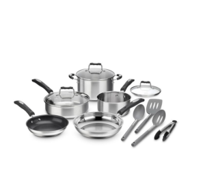 Stainless Steel 12-Pc. Cookware Setp