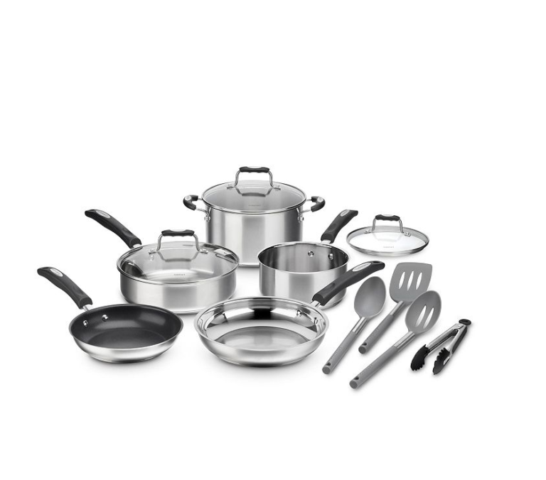 Image of Stainless Steel 12-Pc. Cookware Set