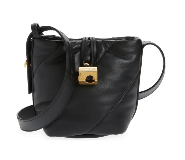 Image of Nailed Quilted Leather Bucket Bag