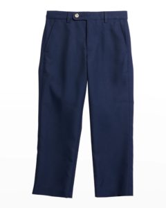 Boy's Durham Solid Straight-Leg Pants, Size XXS-XLp