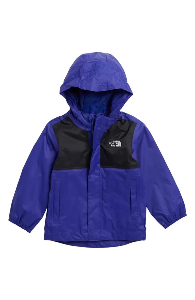 Image of Boys Colorblock Hooded Rain Jacket