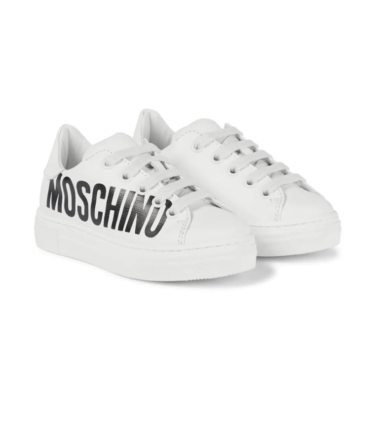 Image of Logo leather sneakers kids
