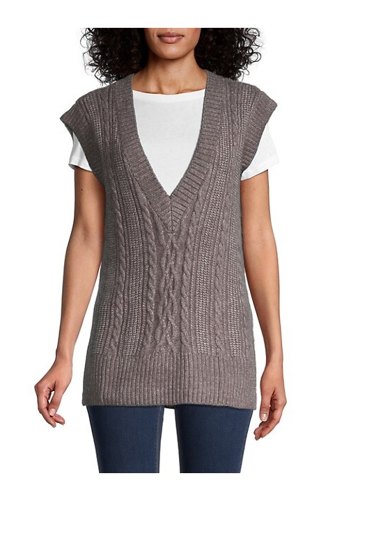 Image of Cable-Knit Sweater Vest