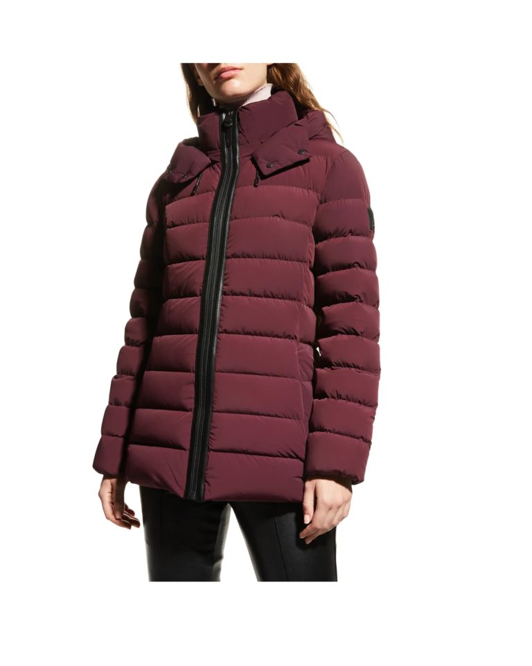 Image of Jazmin Belted Puffer Jacket with Hood