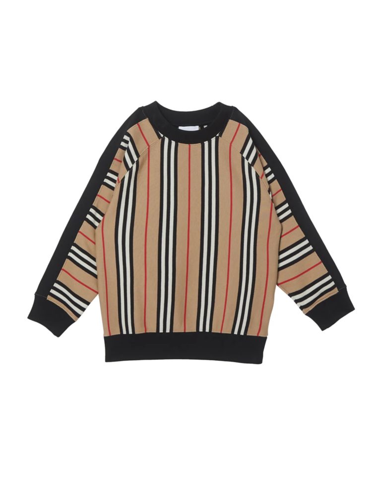 Image of Boy's Lance Icon Stripe Terry Sweatshirt, Size 3-14