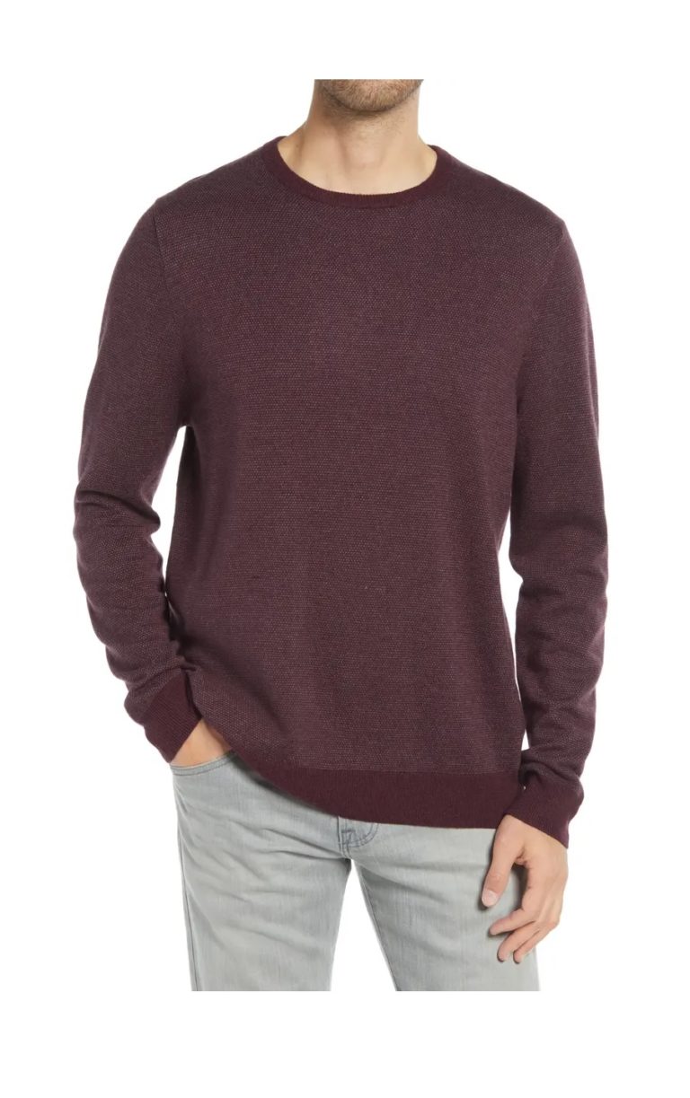 Image of Men's Shop Bird's Eye Crewneck Sweater