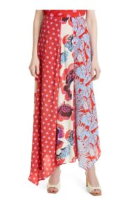 Jeffery Mix Print Asymmetrical Skirt