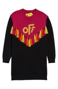 Kids' Colorblock Tassel Sweater Dressp