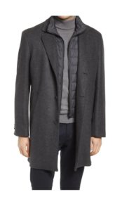 Men's Delman Wool & Cashmere Coat with Removable Bib (44,46)p