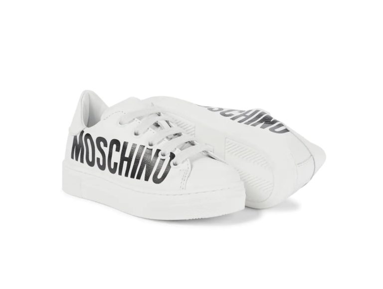 Image of Logo leather sneakers