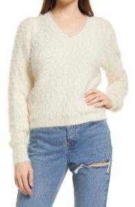 Shaggy V-Neck Sweater