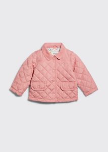 Girl's Mabel Diamond Quilted Jacket, Size 6-24M