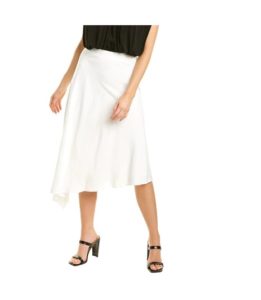Halston Mazie Linen-Blend Skirt