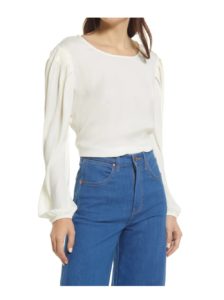 Treasure & Bond Puff Shoulder Top