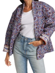 Thida Quilted Cotton-Blend Print Jacket