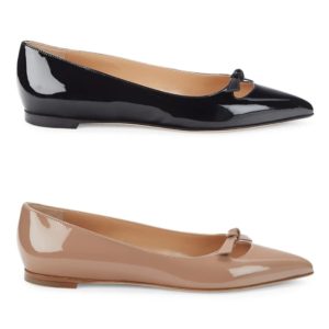 Point-Toe Patent-Leather Flats