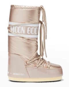 Classic Pillow Metallic Lace-Up Snow Boots