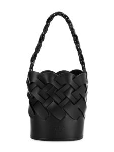 Woven Leather Bucket Bagp