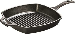 Iron Grill Pan, Square, 10.5 Inch