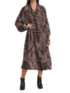 Tie-Dye Silk Duster Dress