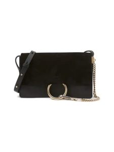 Small Faye Leather & Suede Shoulder Bagp