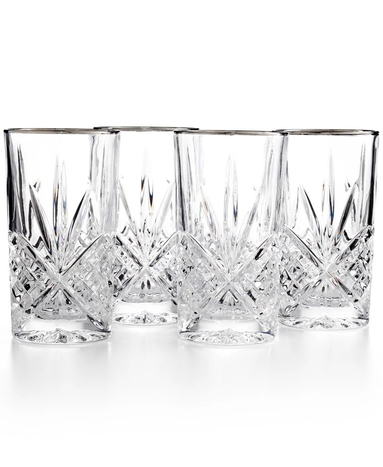 Image of Dublin Platinum Highball Glasses, Set of 4