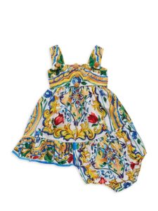 ​Baby Girl's 2-Piece Graphic Dress & Bloomers Setp
